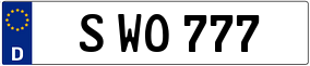 Trailer License Plate